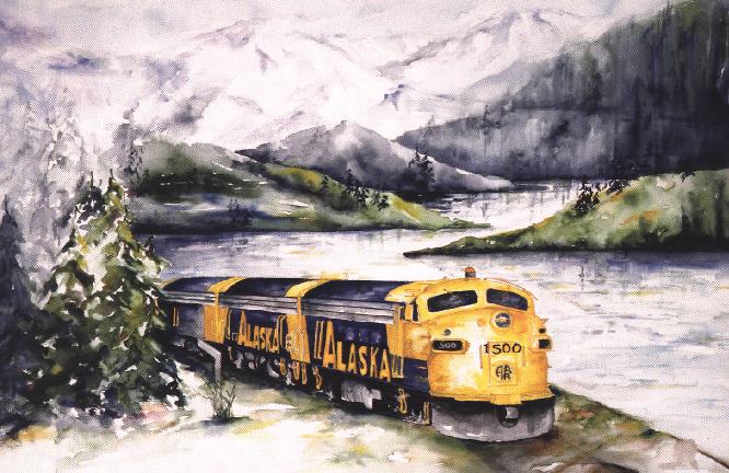 Alaska Train at Turnagain